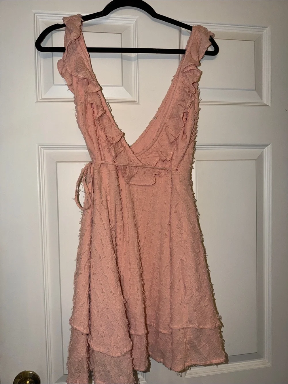 Love Riche Dusty Rose Ruffle Mini Dress - Picture 2 of 3